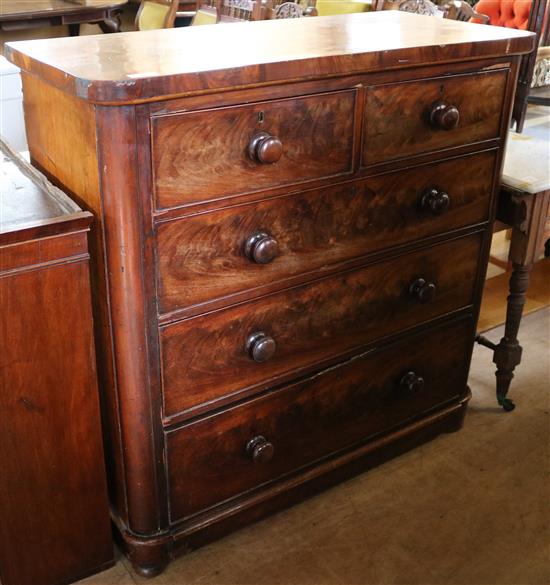 Victorian mahogany chest of drawers(-)